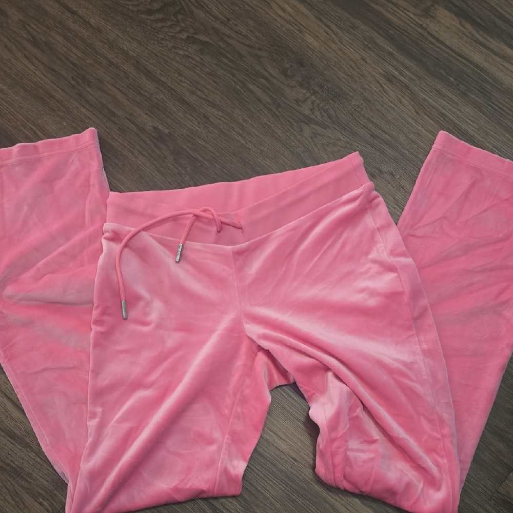 Juicy Couture Pink Velour Flare Pants
